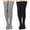 A-Black/Gray, variant on Loritta 2 Pairs Women Cable Knitted Thigh High Socks Long Winter Socks over Knee Size 6-9