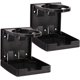 thumbnail image 1 of Paquete de 2 portavasos para coche, universal, ajustable, plegable, portavasos, portabotellas, portavasos con tornillos y correas para coche, camión, barco, furgoneta, hogar, plástico, 99 mm, negro, 1 of 7
