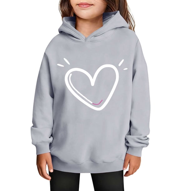Sudaderas con capucha para niños y niñas, sudaderas casuales de manga larga, lindas sudaderas de gran tamaño con bolsillo de polar, chaquetas para niñas