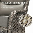 thumbnail image 5 of Lumiinofami Outdoor Wicker Rattan Sofa Patio 3-Seater Sofa Couch Deep Seat with Upgraded 6" Thick Cushions for Balcony Porch Garden, Gray, 5 of 9