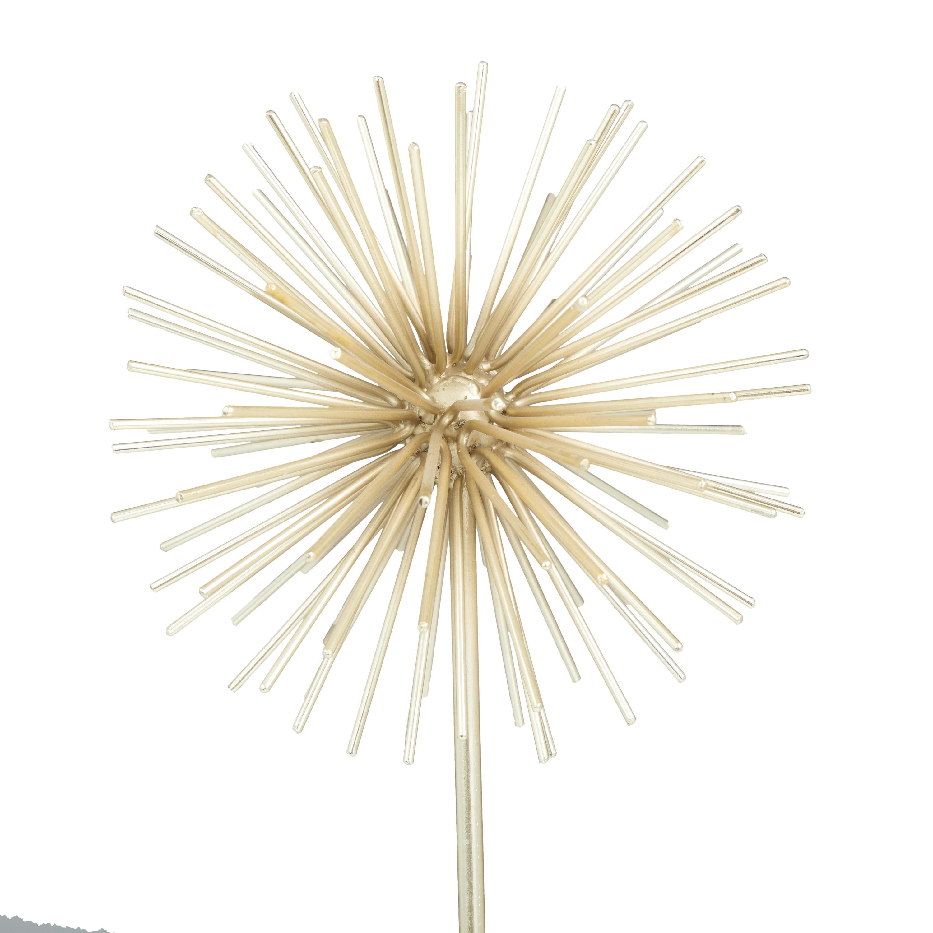 8" x 18" Gold Marble Starburst Sculpture with Marble Base, by CosmoLiving by Cosmopolitan