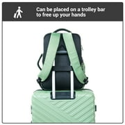 Travelhouse 6 Piece Hardshell Luggage Set Lightweight Suitcase with TSA Lock and Spinner Wheels with Backpack, Duffel Bag ,Packing Cubes,Green