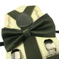 thumbnail image 2 of HUNTER GREEN Toddler Kids Boys Girls Baby Suspenders and Bow Tie Matching Combo Set, 2 of 2