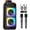 T37-T Black, variant on JYX Party Speaker, Portable Bluetooth Speaker for Outdoor with Rgb Light, Deep Bass Loud System , T37-T