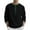 Black, variant on Riecok Mens Tops Long Sleeve Crewneck Solid Color Half Button Plain Baseball Sport T Shirts Gray M