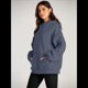 thumbnail image 5 of Sudadera Informal de Larga con Capucha para Mujer, Jersey de y Otoño con Bolsillos. Azul Mar M, 5 of 9