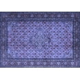 thumbnail image 1 of Ahgly Company Machine Washable Indoor Rectangle Persian Blue Traditional Area Rugs, 8' x 10', 1 of 4