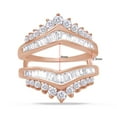 thumbnail image 2 of AFFY Round & Baguette White Natural Diamond Solitaire Enhancer Guard Ring in 14k Rose Gold (1.25 Cttw), 2 of 9