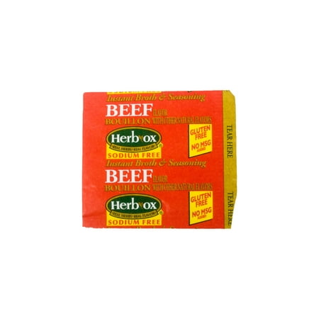 - 300 PACKS : Herb Ox Instant Sodium Free Beef Flavor Broth, 4 Gram