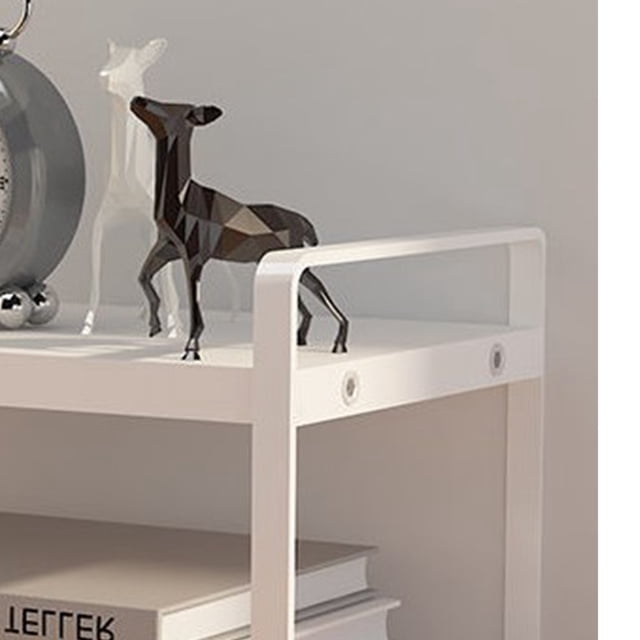 Étagère de Rangement de Bureau Organisateur de Bureau Blanc Chaud Style Simple