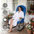 thumbnail image 6 of Sunmthink Adirondack Chair Cushion Set of 2, 4 Inch Thickness Waterproof UV-Protected Outdoor Patio Cushions, Blue, 6 of 6