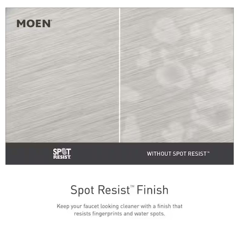 MOEN Indi Single-Handle Pre-Rinse Spring Pulldown Sprayer Kitchen Faucet with Power Clean in Spot Resist Stainless