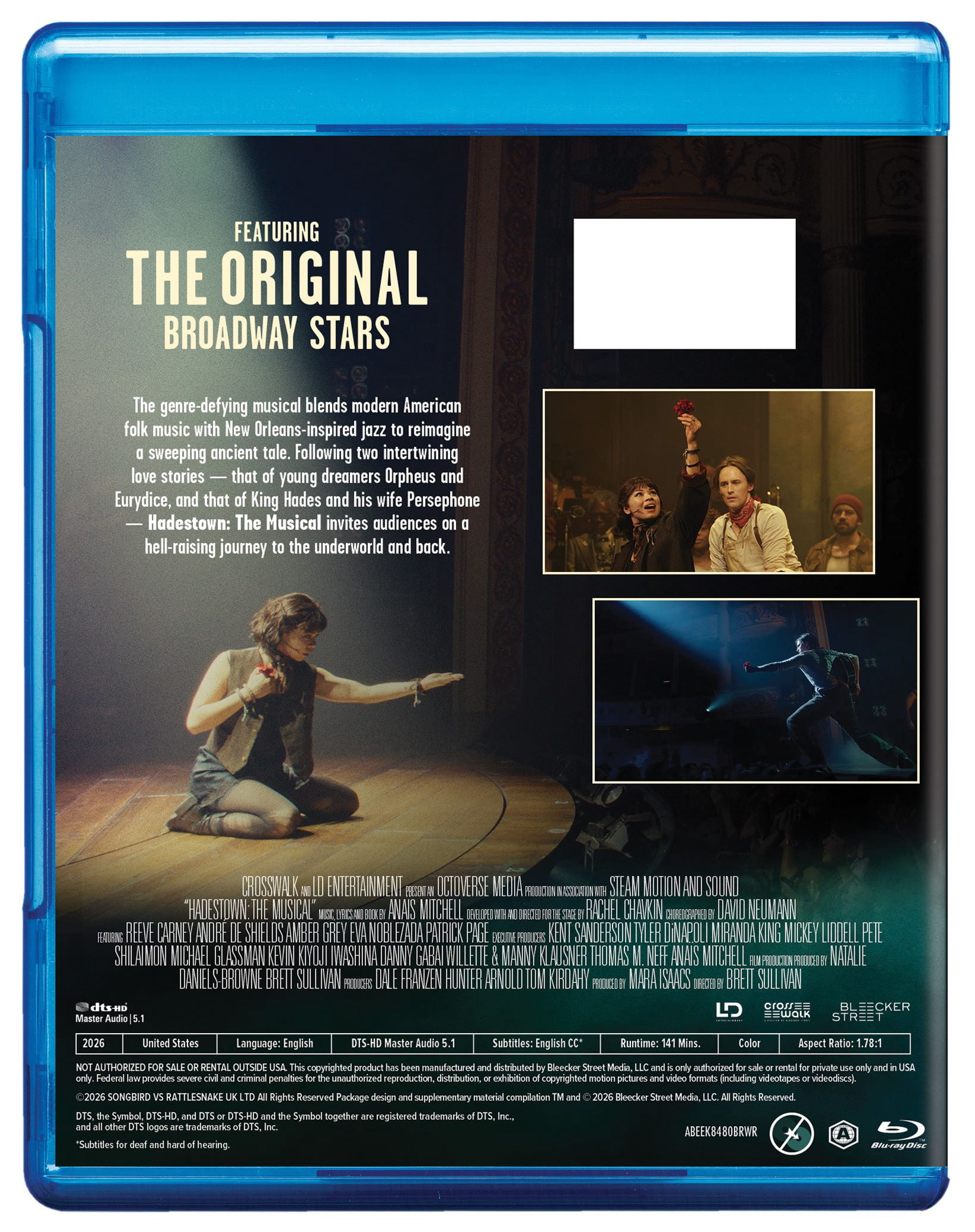 Hadestown: The Musical (Blu-ray) Bleecker Street Media, Musical, Drama
