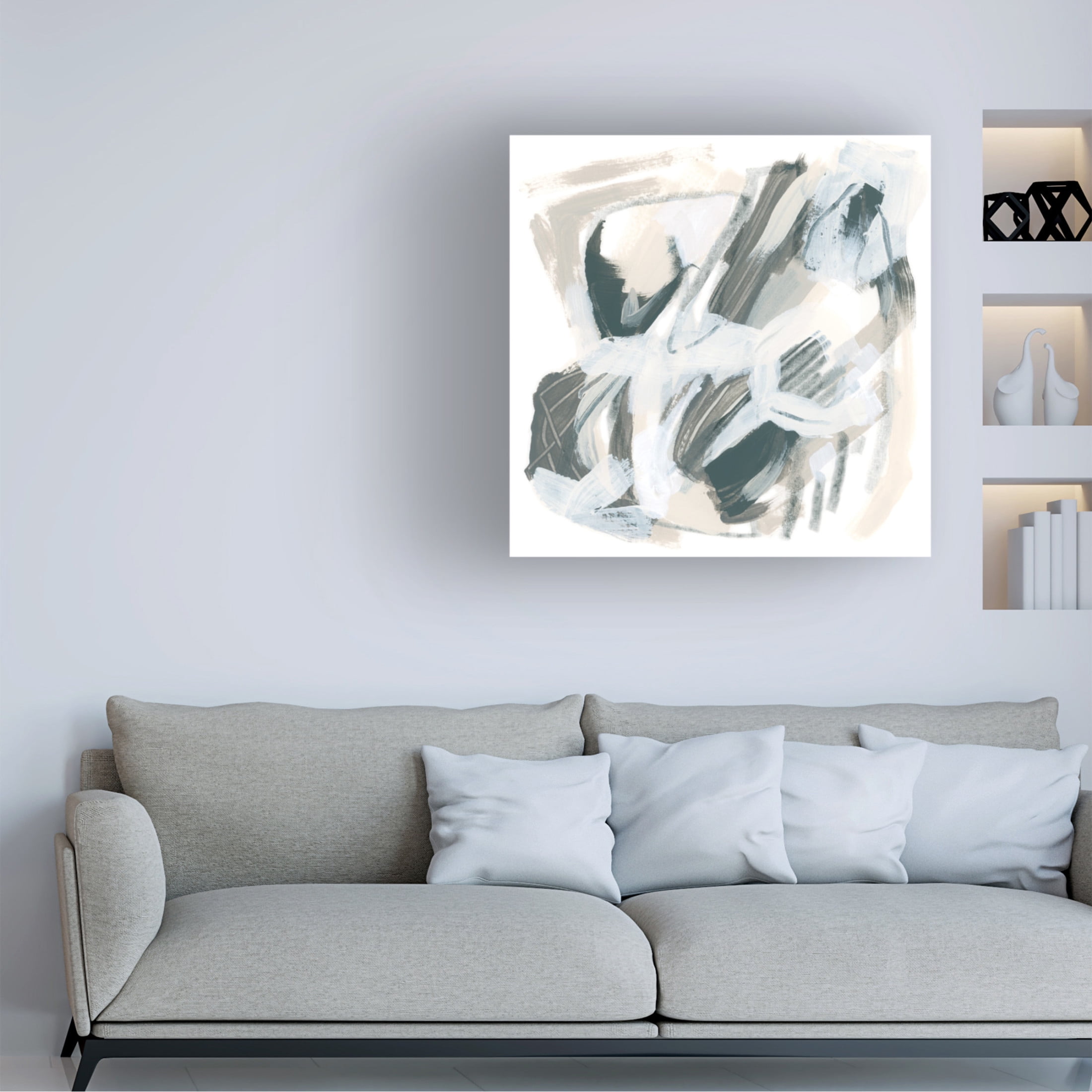Canvas Wall Art - June Erica Vess 'Neutral Capacity III' Wall Art for Living Room, Bedroom, or Office Décor by Trademark Fine Art - 24 x 24 Inches