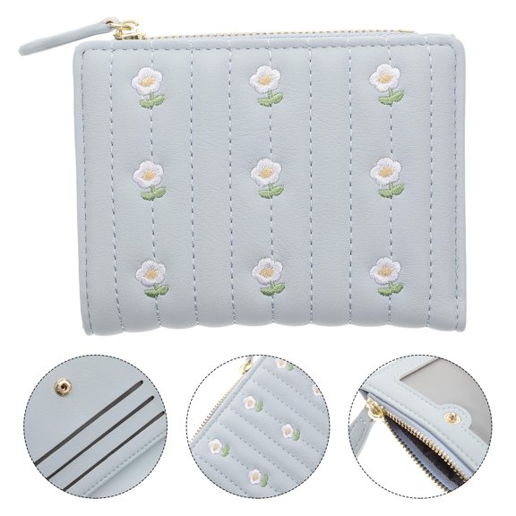 Raindrops Coin Purse Wallet Ladies Wallet Child 11.5X9X2.5CM Blue