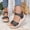 Black, variant on Women's Non Slip Peep Toe Wedge Sandals Buckle Strap Plus Size Spring Summer Trendy Comfortable Adjustable Khaki 36