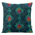 thumbnail image 1 of VargottamSquare Pillow Cover - Decorative Pillow Covers16x16 Inches,PrintedTeal BlueThemePillowcase, DecorativeSquareCushionCovers, 1 of 6