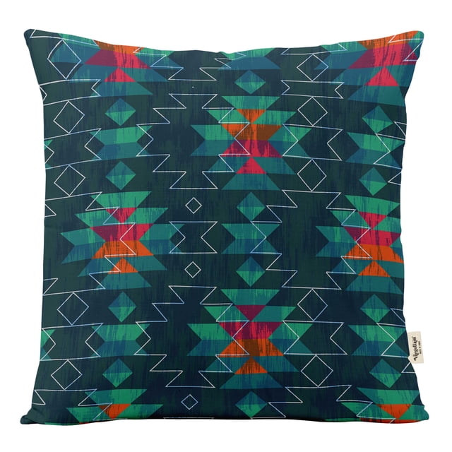 VargottamSquare Pillow Cover - Decorative Pillow Covers16x16 Inches,PrintedTeal BlueThemePillowcase, DecorativeSquareCushionCovers