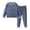 Blue, variant on Baby Boy Outfits Warm Solid Print Long Sleeve Crew Neck Top And Trousers 2 Piece Loungewear Boys' Clothing Sets Size 4-5 Years
