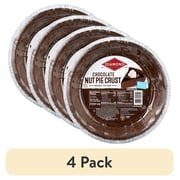 (4 pack) Diamond of California Whole Chocolate Nut Pie Crust, Vegetarian, 6 oz, Aluminum Tray