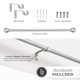 thumbnail image 5 of Bola barra de cortina de ventana Plata Champagne 121.92-218.44 cm, 5 of 8