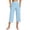 F502 BU2, variant on Womens Capris Pants With Pocket High Waist Solid Color For Everyday Wear Fashion Trousers Black Size L