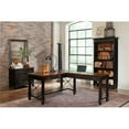 thumbnail image 6 of Pemberly Row Wood Open L-Desk Writing Table Office Desk Black, 6 of 6