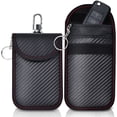 thumbnail image 1 of 2 Pack RFID Signal Blocking Car Key Pouch, Anti RFID Key Fob Protective Case with Built-in Carbon Fiber Key Fob Ring - Anti Hacking RFID NFC Signal Blocker，JUN, 1 of 7