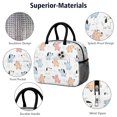 thumbnail image 4 of Mixed Breed Dog White Pattern Insulated Leakproof Lunch Box for Work, Lunch Bag for Women Men, Loncheras Para Mujer for Beach Travel Picnic Camping, 4 of 6