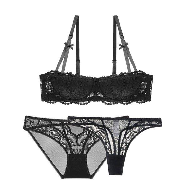 Varsbaby Women's Bra and Panties Set Lace Panties and Thongs Lingerie