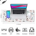 thumbnail image 5 of Long Mouse Pads for Desk,White Cow Milk Cloud Pattern Desk Mats on Top Of Desks, Desk Mouse Pad Extra Large with 3mm Non-Slip Base and Stitched Edge for Gaming,Office,Work,Home 31.5"x11.8", 5 of 6