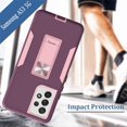 thumbnail image 5 of Samsung A53 5G, Galaxy A53 5G case, Military Grade Heavy Duty with HD Screen Protector Magnetic Kickstand Car Mount Protection Armor Phone Case Cover for Samsung Galaxy A53 5G (Purple_Rose-Gold), 5 of 7