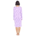 thumbnail image 2 of Casual Nights Women's Printed Long Sleeve Nightgown - Purple, 2 of 3