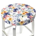 thumbnail image 3 of Kdxio Lilies Flowers Print Stool Covers Round,Stretch Round Bar Stool Covers Washable Bar Stool Cushion Slipcover for 12-15 Inch Chair, 3 of 7