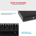 thumbnail image 4 of Syson POS 13" Manual Push Open Cash Drawer with Removable Coin Tray 4 Bill/ 4 Coin, 2 Keys, 4 of 6