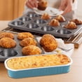 thumbnail image 3 of HLONK 25 Pcs Baking Mold Disposable Pans Bakeware with Lids Food Containers Plate Aluminum Foil Plastic, 3 of 6