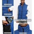 thumbnail image 5 of Y.F.H sunbest Men's Puffer Vest Sleeveless Jacket Outdoor Winter Warm Lightweight Quilted Outerwear Vest, 5 of 6