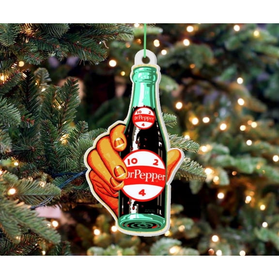 Dr Pepper soda retro 10 4 2 ad Holiday Christmas Tree Ornament LIMITED EDITION