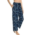 thumbnail image 2 of Uemuo Hawaiian Style Pattern Women's Wide Leg Palazzo Lounge Pants with Pockets Light Weight Loose Comfy Casual Pajama Pants-Small, 2 of 9