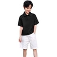 thumbnail image 4 of KAUOD Boys Girls Oversized Polo Shirt Short Sleeve School 𝗨niform Pullover Tops Summer Basic Plain Trendy Shirts, 4 of 8