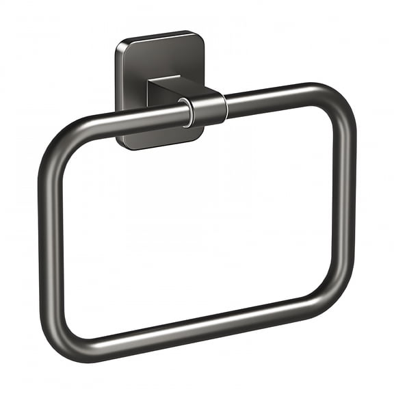 LAMIRO Square Towel Storage Rack,Minimalist Towel Ring Hook,Wall Mounted Hand Towel Rack,Small Size,Modern Bathroom,Kitchen,and Home Organizer