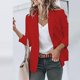 thumbnail image 1 of ICHUANYI Clearance Women Thin Button Long Sleeve Tops Blouse Shirt Spring Models Solid Small Suit Top(Red, L) ICHUANYI WER2023081116045, 1 of 9