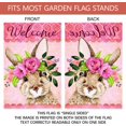 thumbnail image 2 of Welcome Floral Rabbit Bunny Decoration Vertical Spring House Flag Farmhouse Holiday Outdoor Yard Banner 28" x 40", 2 of 3