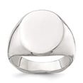 thumbnail image 5 of 925 Sterling Silver 18x14mm Open Back Signet Ring Size 11, 5 of 7