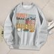 thumbnail image 4 of Ropa para hombre y mujer, Jersey, Tops, sudadera informal versátil con cuello redondo, sudadera estampada, jersey para fiesta de acampada, mochilero L, 4 of 10