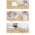 thumbnail image 2 of 1 caja de zapatos transparente plegable, caja de almacenamiento para zapatos, organizador de cajones, caja de zapatos DIY para el hogar, divisor Almacenamiento y organización del hogar blanco Bewildely HA0968-01B, 2 of 6