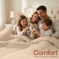 thumbnail image 4 of Utopia Bedding Comforters Queen Size, All Season Duvet Insert, Down Alternative Box Stitched Bed Comforter with Corner Tabs, Machine Washable (Beige), 4 of 6