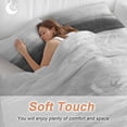 thumbnail image 5 of Grey Ombre Bedding 3 Piece Duvet Cover Set Twin Size, Modern Abstract Art Ocean Oil Painting Soft Microfiber Comforter Cover with Zipper Closure & Pillowcases, Wrinkle & FadeResistant Quilt Cover, 5 of 9