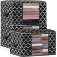 thumbnail image 2 of Bolsas de almacenamiento 100l 3-pack grande manta ropa organización y almacenamiento contenedores compatibles con ropa de cama Afortunado Sencillez, 2 of 5