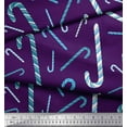 thumbnail image 3 of Soimoi Purple Cotton Duck Fabric Candy Stick Kids Print Fabric by the Yard 42 Inch Wide, 3 of 3